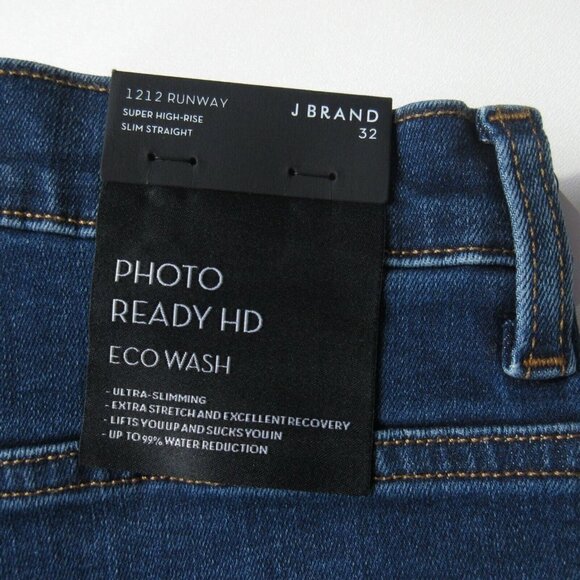 NWT J Brand 1212 Runway Straight in Paradiso Super High Rise Stretch Jeans 32 - Picture 6 of 7